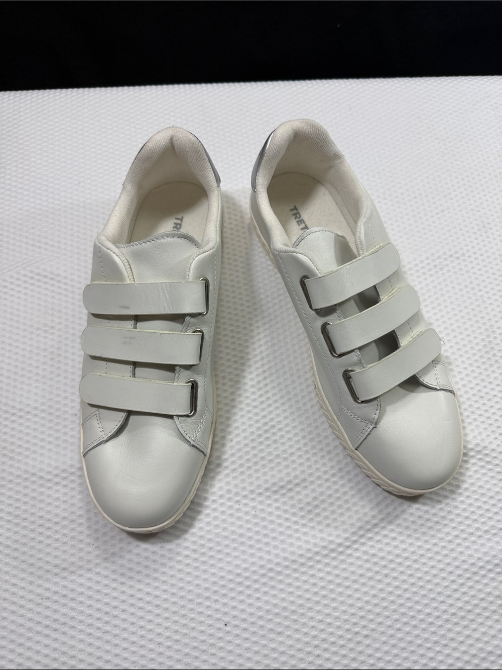 Tretorn Carry ll Velcro White leather sneakers Velcro Size 10.5